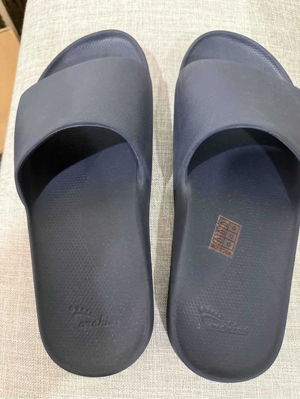 Men's / Women’s Navy Slide Sandals with Cushioned Footbed